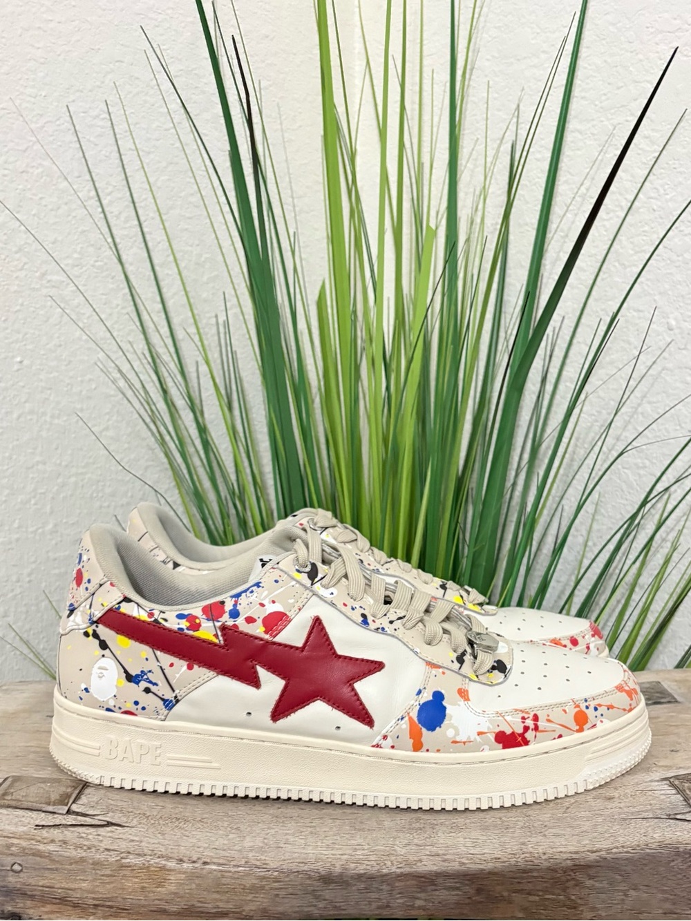 BAPE STA Paint Splatter Sneakers